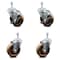 Service Caster 4 Inch High Temp Phenolic Wheel Swivel 3/8 Inch Threaded Stem Caster Brake, 2PK SCC-TS20S414-PHRHT-381615-2-TLB-2 - alternate 1